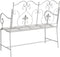 vidaXL - Tuinbank - met - Strak - Ontwerp - Wit - 104 - cm - Staal
