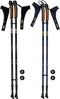 Abbey Camp Nordic Walking Stokken - Telescopisch Verstelbaar 86-140 cm - Aluminium - Zwart (2 stuks)