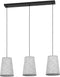 EGLO Alsager - Hanglamp - E27 - 91 cm - Zwart|Grijs - Vilt|Staal