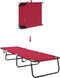 vidaXL - Opvouwbaar - Ligbed - Draagbaar - Rood - 600D - Oxford - Stof