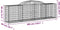 vidaXL - Schanskorven - 6 - st - gewelfd - 300x50x80/100 - cm - gegalvaniseerd - ijzer