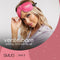 SMUG 3D Slaapmasker met Roze Oordopjes - 100% Verduisterend - Ergonomisch Oogmasker - Wink Print, Fel Roze