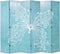 vidaXL - Kamerscherm - inklapbaar - vlinder - 228x170 - cm - blauw