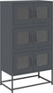 vidaXL - Hoge - kast - 68x39x123 - cm - staal - antracietkleurig