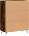 vidaXL - Dressoir - 69,5x34x90 - cm - bewerkt - hout - gerookt - eikenkleurig