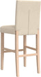 vidaXL - Barstoelen - 2 - st - massief - rubberhout - en - stof