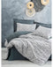 King Reinforced - Dekbedoekset - 1 dekbedovertrek 240 x 220 cm + 2 kussenslopen 60 x 60 cm - 100% versterkt katoen - Antraciet (2 stuks)