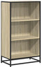 vidaXL - Boekenkast - 60x35x107,5 - cm - bewerkt - hout - sonoma - eikenkleurig