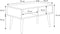 Salontafel - 90x50x55 cm - beukenhout poten - wit bruin