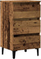vidaXL - Nachtkastje - met - metalen - poten - 40x35x69 - cm - oud - houtkleurig