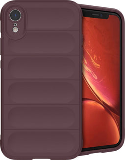 iMoshion Hoesje Geschikt voor iPhone Xr Hoesje Siliconen - iMoshion EasyGrip Backcover - Aubergine
