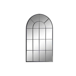 Wandspiegel DKD Home Decor Zwart Kristal Ijzer Spiegel Venster 70 x 2,5 x 120 cm 70 x 1,8 x 120 cm