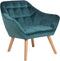 Beliani KARIS - Fauteuil - Blauw - Fluweel