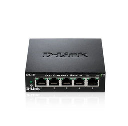 D-Link DES-105/E - Unmanaged Switch - 5x Ethernet 100Mbps - 1Gbps max bandbreedte - 3,1W stroomverbruik