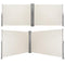 tectake® - aluminium windscherm dubbel - uitschuifbaar 160 x 600 cm