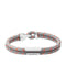 Diesel DX1249040 - Heren Armband - Gevlochten nylon met haak-oogsluiting - Grijs met oranje accenten
