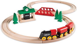 BRIO - 33028 - Klassieke treinset met houten details - Rood