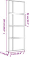 vidaXL - Schuifdeur - 76x205 - cm - helder - ESG-glas - en - aluminium - goudkleurig