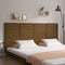 vidaXL - Hoofdbord - wandmontage - 206x3x91,5 - cm - grenenhout - honingbruin