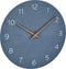 TFA Dostmann 60.3054.06 - Wandklok - Analoog - Rustig loopwerk - Houtlook - Hout - MDF - Duif Blauw - Bruin - 30 cm ø