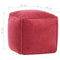 vidaXL - Poef - 40x40x40 - cm - katoenfluweel - roze