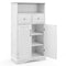 Coast badkamerkast - opbergkast met 2 deuren en 2 laden - 60 x 30 x 108 cm - wit