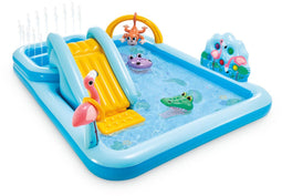 Intex Jungle Adventure - Opblaaszwembad met glijbaan - 244 x 198 x 71 cm