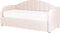 Beliani EYBURIE - Onderschuifbed - Roze - Fluweel