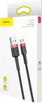Baseus Cafule - USB naar Micro USB kabel - 65W snel opladen - Rood Zwart