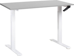 DESTINES - Verstelbaar bureau - Grijs/Wit - 120 x 72 cm - Spaanplaat