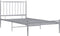 vidaXL - Bedframe - metaal - grijs - 100x200 - cm
