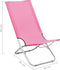 vidaXL - Strandstoelen - 2 - st - inklapbaar - stof - roze