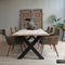 Old Inn - Eiken boomstamtafel 260x100 met X poten