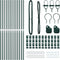 vidaXL - Hekposts - 13 - stuks - Groen - Ø32 - mm - 200 - cm - Gegalvaniseerd - lood