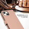 Selencia iPhone 15 Plus - Echt Lederen Bookcase - 3 Pashouders - Dusty Pink