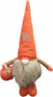 House of Seasons Decoratieve verstelbaar Herfst kabouter, gnoom Oranje L37 x B19 x H 61 t/m 90cm