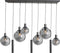 Steinhauer Bollique - hanglamp - 9-lichts - zwart - E27 GU10