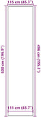 vidaXL - Deurmat - 115x500 - cm - zwart