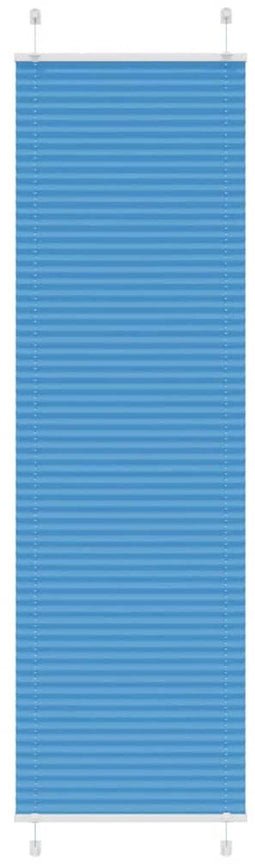vidaXL - Plissé - rolgordijn - 55x200 - cm - stofbreedte - 54,4 - cm - polyester - blauw