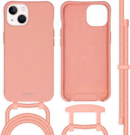 iMoshion Hoesje Geschikt voor iPhone 13 Hoesje Met Koord - iMoshion Color Backcover met afneembaar koord - oranje