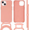 iMoshion Hoesje Geschikt voor iPhone 13 Hoesje Met Koord - iMoshion Color Backcover met afneembaar koord - oranje