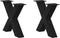 vidaXL - Salontafelpoten - 2 - st - X-vormig - 50x(42-43) - cm - staal - zwart