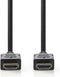 Nedis High Speed HDMI-Kabel met Ethernet - HDMI Connector - HDMI Connector - 4K@30Hz - ARC - 10.2 Gbps - 0.50 m - Rond - PVC - Zwart - Doos