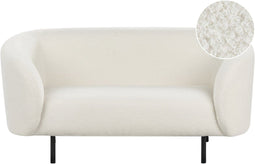 LOEN - Tweezitsbank - Wit/Zwart - Bouclé