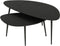 Salontafel Flare Set van 2 Mangohout Organisch Zwart - Modern Design - 90x43x40 cm - Bijzettafels