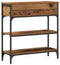 vidaXL - Console - Tafel - Oud - Hout - 72,5x25x75 - cm - Engineered - Wood - & - Staal