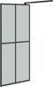 vidaXL - Inloopdouchescherm - 80x195 - cm - donker - gehard - glas