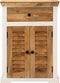 vidaXL - Dressoir - 55x30x73 - cm - massief - ruw - mangohout - wit - en - bruin