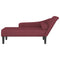 Chaise longue met kussens stof wijnrood