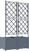 vidaXL - Tuinbak - met - Trellis - 2 - stuks - Lichtgrijs - 80x40x143 - cm